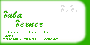 huba hexner business card